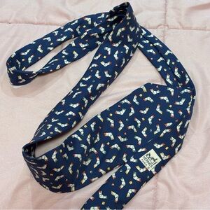 Hermes Navy Geometric Pattern Tie